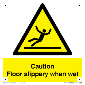 Caution Floor slippery when wet